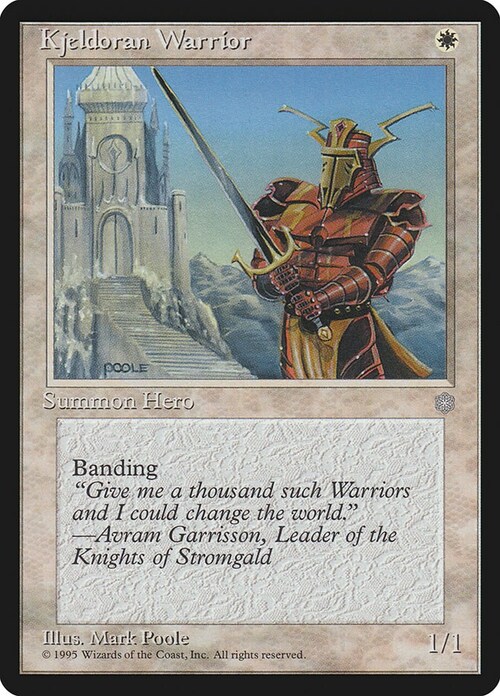 Kjeldoran Warrior Card Front
