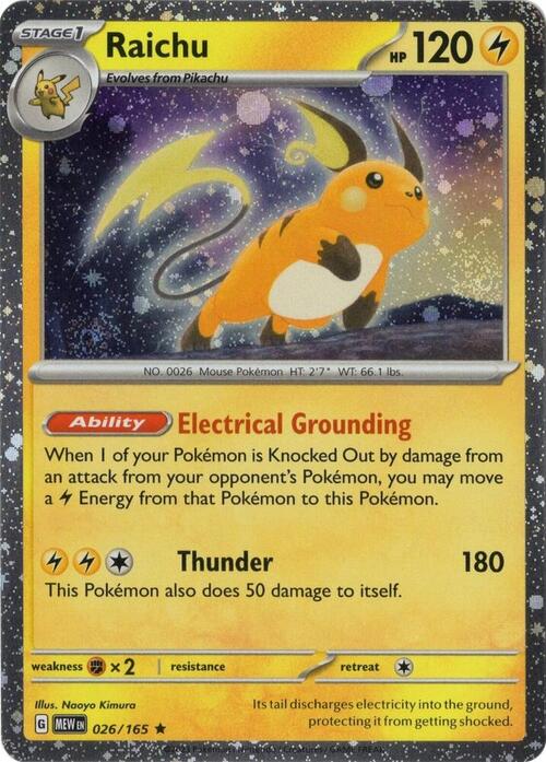 Raichu Card Front