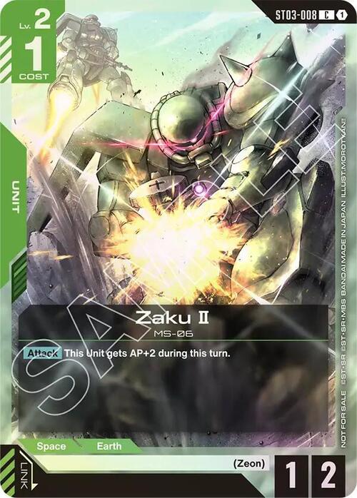 Zaku II Card Front