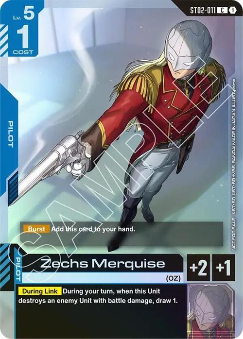 Zechs Merquise Card Front