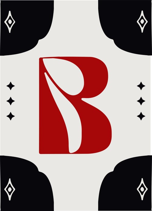 An Encyclopedia of Magic Face Card "B" Card Front