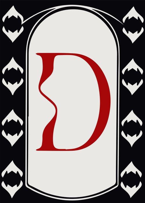 An Encyclopedia of Magic Face Card "D" Card Front