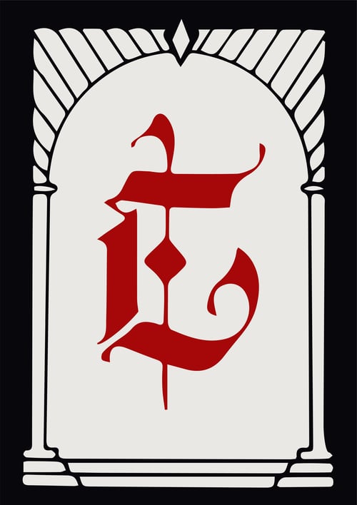 An Encyclopedia of Magic Face Card "E" Card Front