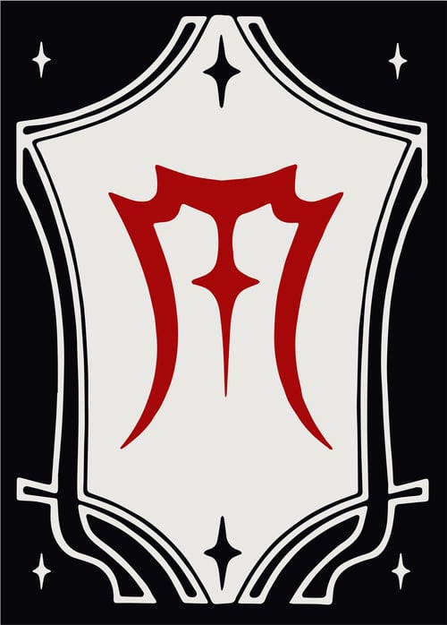 Secret Lair Countdown Kit: An Encyclopedia of Magic Face Card "M" Card Front