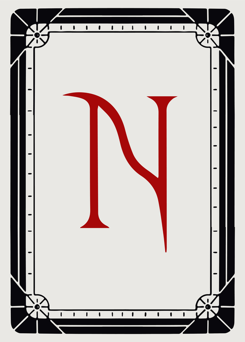 Secret Lair Countdown Kit: An Encyclopedia of Magic Face Card "N" Card Front