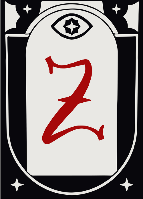 Secret Lair Countdown Kit: An Encyclopedia of Magic Face Card "Z" Card Front