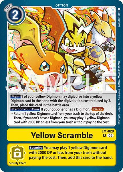 Yellow Scramble Card Front