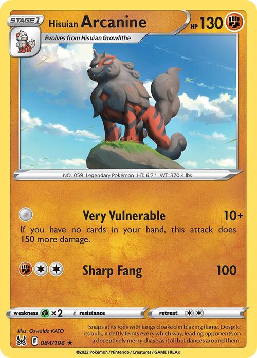 Hisuian Arcanine Card Front