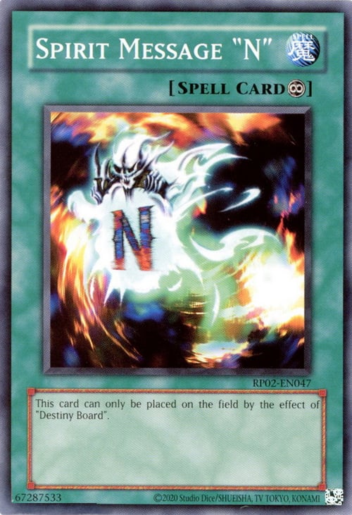 Messaggio dello Spirito "N" Card Front