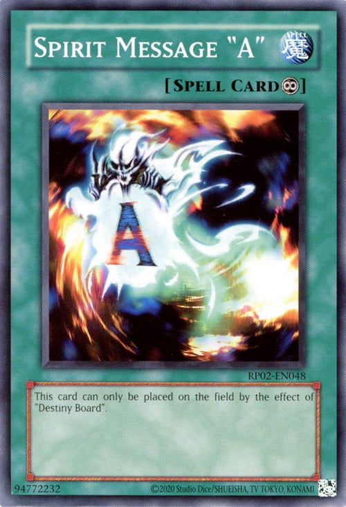 Messaggio dello Spirito "A" Card Front