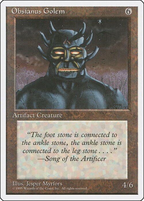 Obsianus Golem Card Front