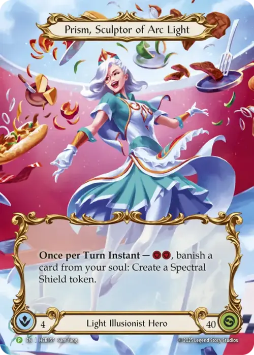 Prism, Scultrice dell'Arco Luminoso Card Front
