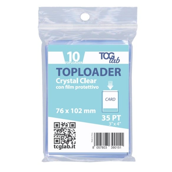 10 TcgLab Crystal Clear Toploader 35pt