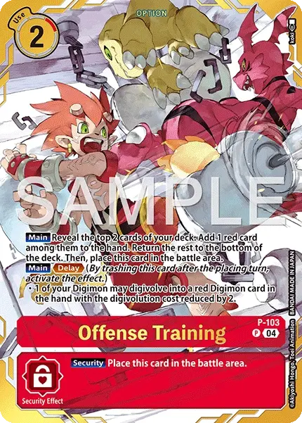 Offense Training Card Front