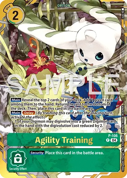 Agility Training Card Front