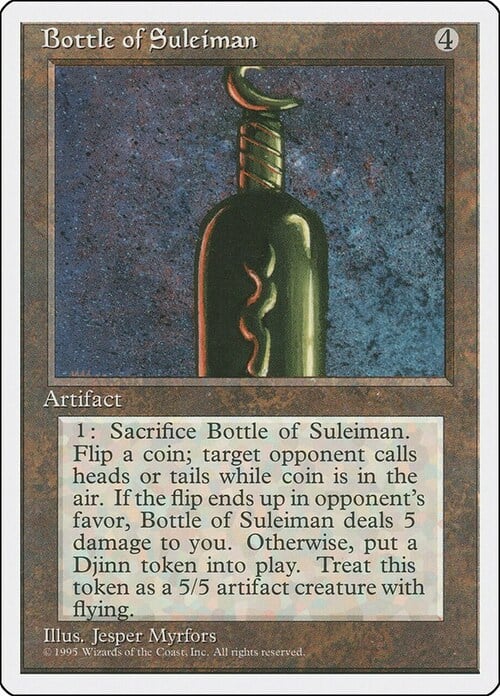 Bottle of Suleiman Card Front