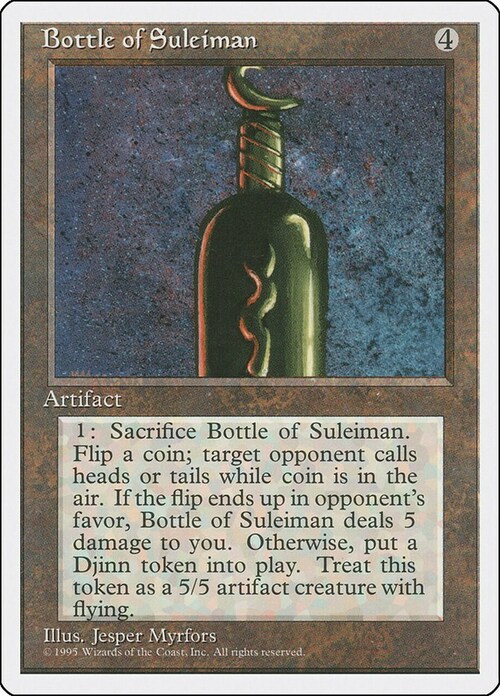 Bottle of Suleiman Card Front