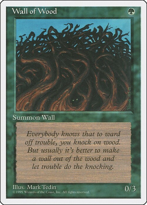 Wall of Wood Card Front
