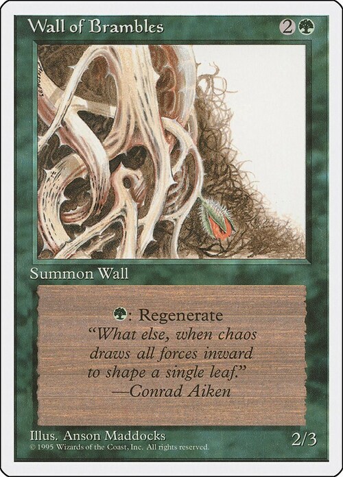 Wall of Brambles Card Front