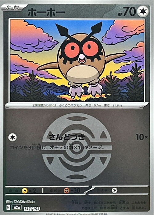 Hoothoot Card Front