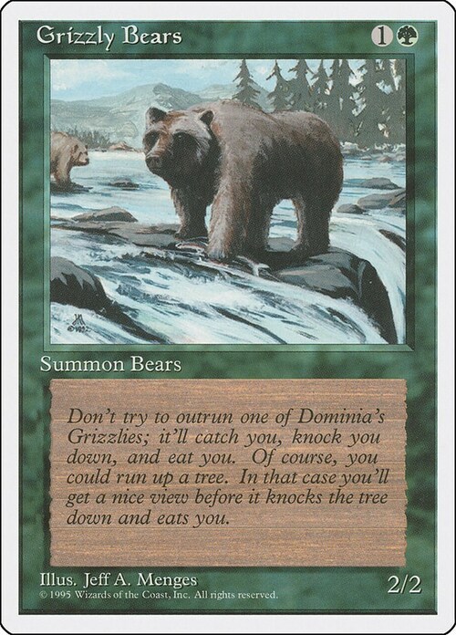 Grizzly Bears Card Front