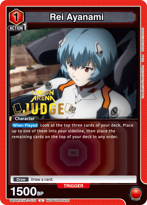 Rei Ayanami Card Front