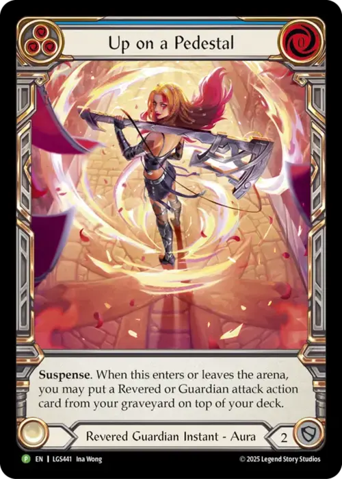 Up on a Pedestal Card Front