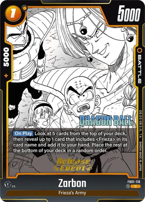 Zarbon Card Front