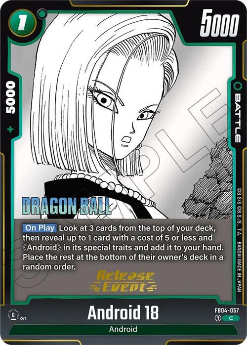 Android 18 Card Front