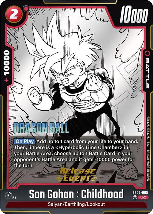 Son Gohan : Childhood Card Front