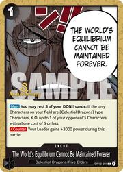 The World's Equilibrium Cannot Be Maintained Forever · 3rd Anniversary Stamp  OP13-097