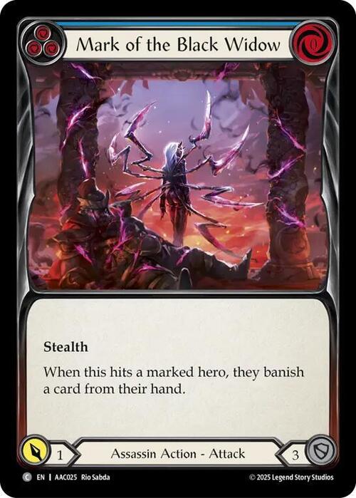 Mark of the Black Widow (Blue) Card Front