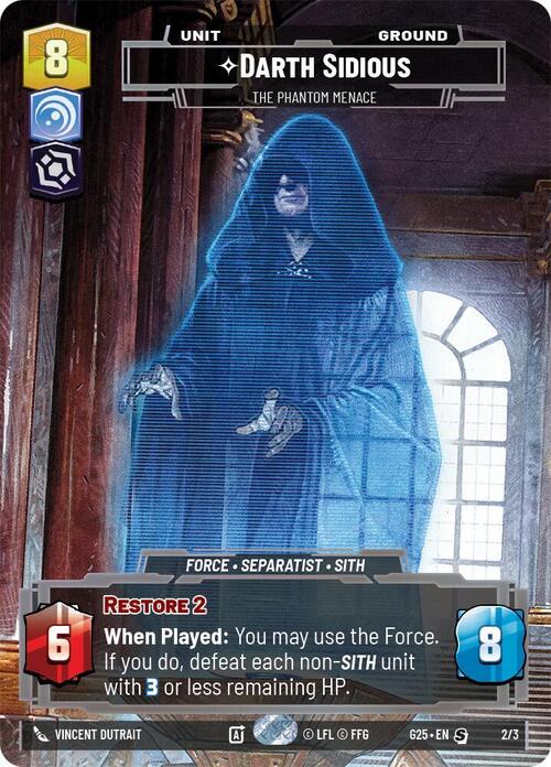 Darth Sidious, The Phantom Menace Card Front