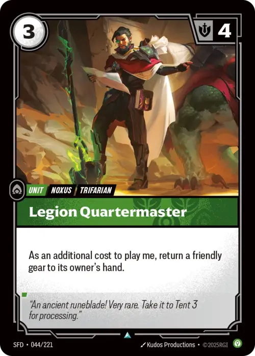 Legion Quartermaster Frente
