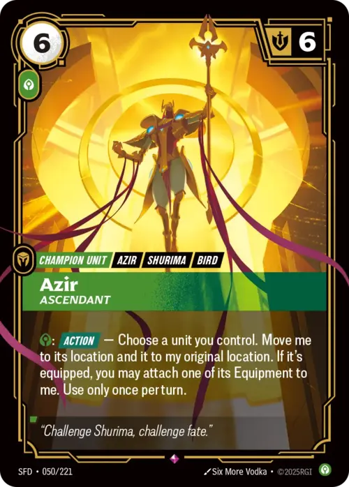 Azir, Ascendant Card Front