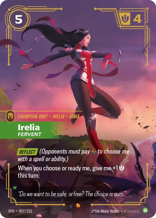Irelia - Fervent Card Front