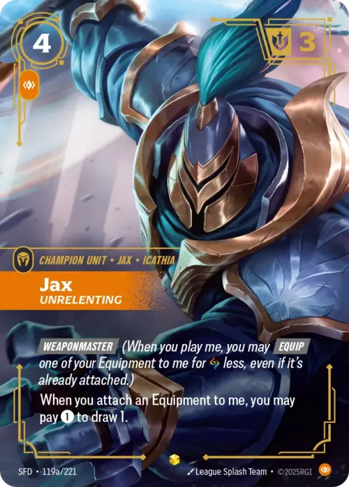 Jax, Unrelenting Card Front
