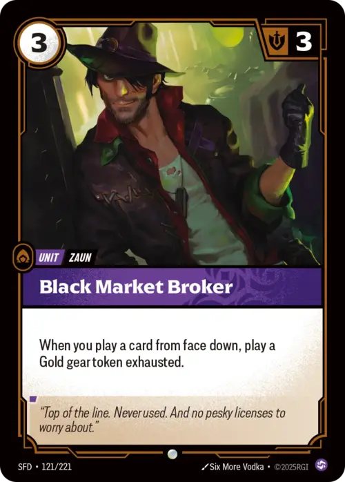 Black Market Broker Card Front