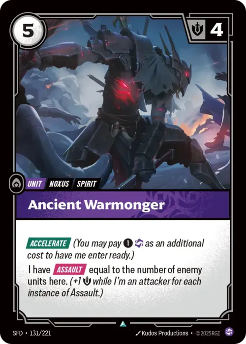 Ancient Warmonger Card Front