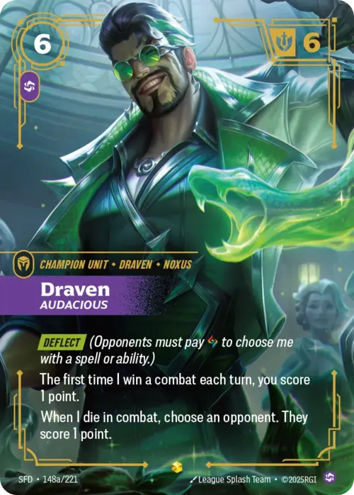 Draven, Audacious Card Front