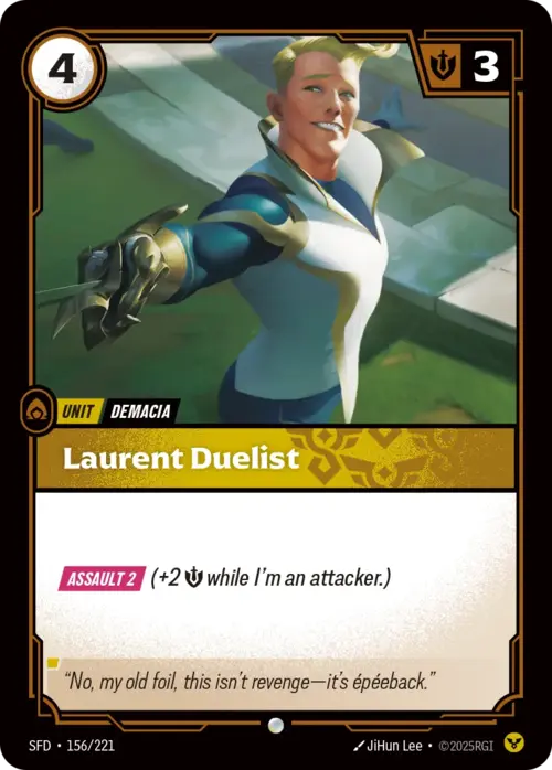 Laurent Duelist Card Front