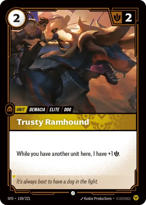 Trusty Ramhound Card Front