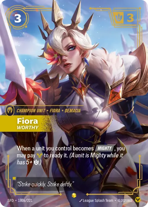 Fiora, Worthy Card Front