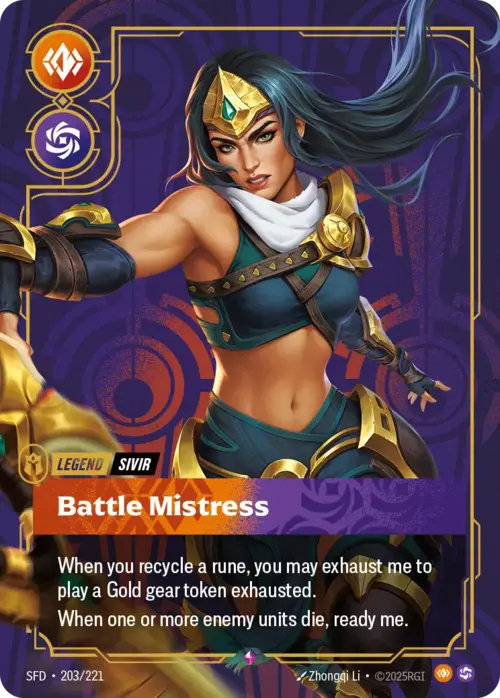 Sivir - Battle Mistress Card Front