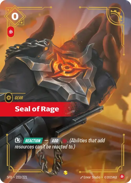 Seal of Rage Card Front