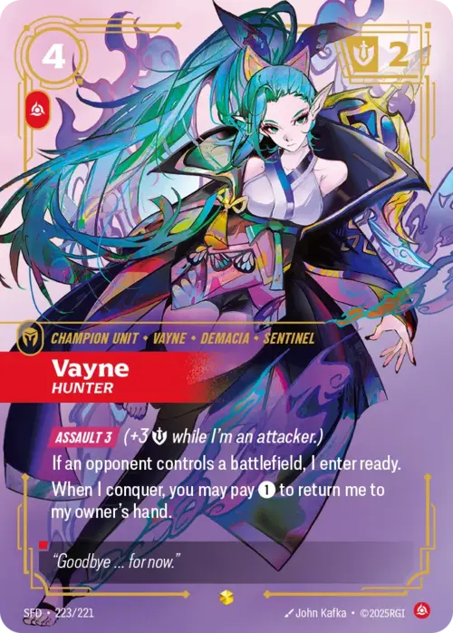 Vayne - Hunter Card Front