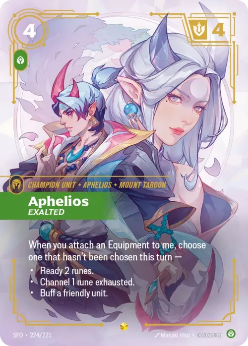 Aphelios - Exalted Card Front