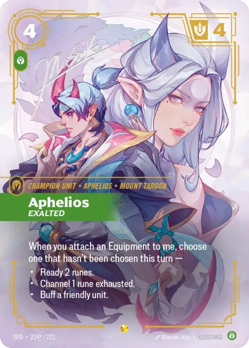 Aphelios - Exalted Card Front