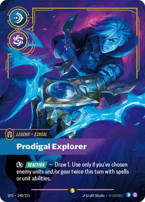 Ezreal - Prodigal Explorer Card Front