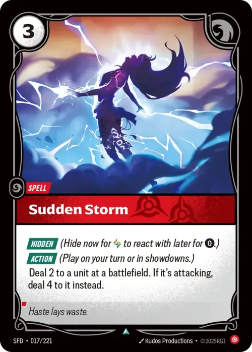 Sudden Storm Card Front